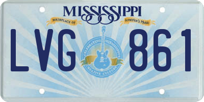MS license plate LVG861