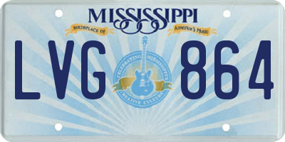 MS license plate LVG864