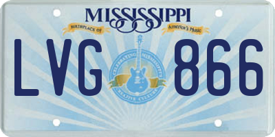 MS license plate LVG866