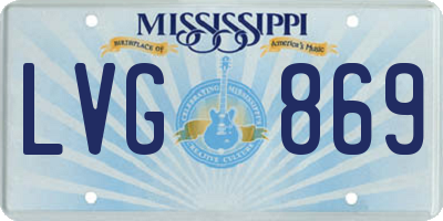 MS license plate LVG869