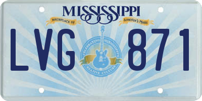 MS license plate LVG871
