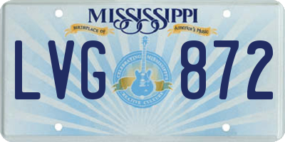 MS license plate LVG872