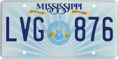 MS license plate LVG876