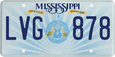 MS license plate LVG878