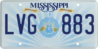 MS license plate LVG883