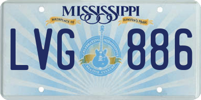 MS license plate LVG886