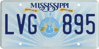 MS license plate LVG895