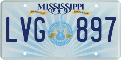 MS license plate LVG897
