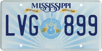 MS license plate LVG899