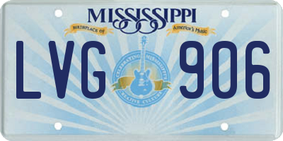 MS license plate LVG906