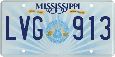 MS license plate LVG913