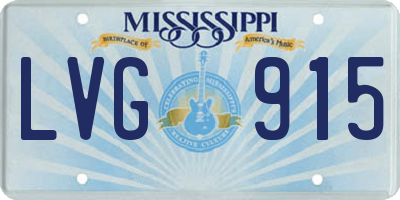 MS license plate LVG915