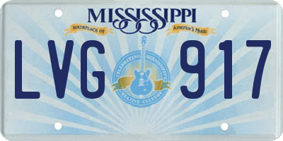 MS license plate LVG917