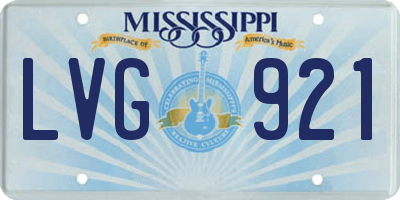 MS license plate LVG921