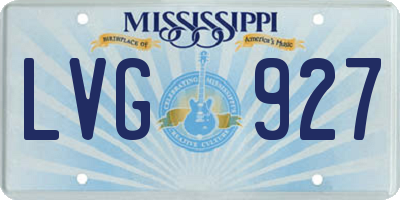 MS license plate LVG927