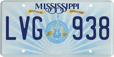 MS license plate LVG938