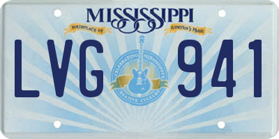 MS license plate LVG941