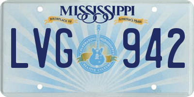 MS license plate LVG942