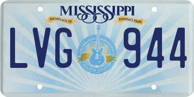 MS license plate LVG944