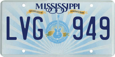 MS license plate LVG949