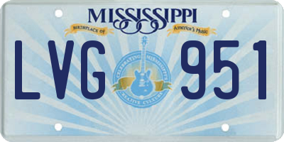 MS license plate LVG951
