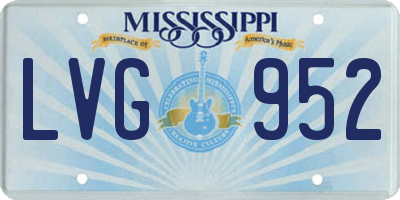 MS license plate LVG952