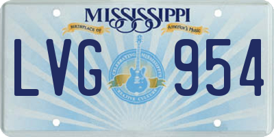 MS license plate LVG954