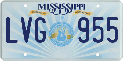 MS license plate LVG955