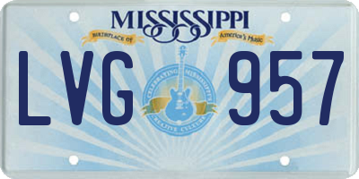 MS license plate LVG957