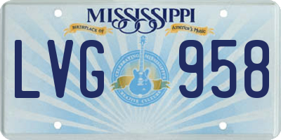 MS license plate LVG958