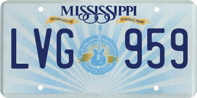 MS license plate LVG959