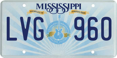 MS license plate LVG960