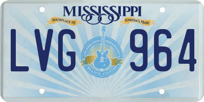 MS license plate LVG964
