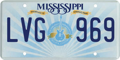 MS license plate LVG969