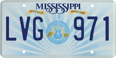 MS license plate LVG971