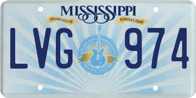 MS license plate LVG974