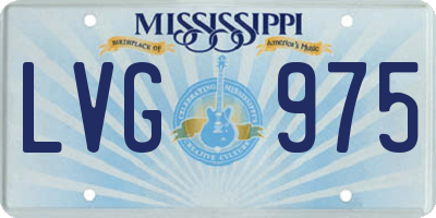 MS license plate LVG975