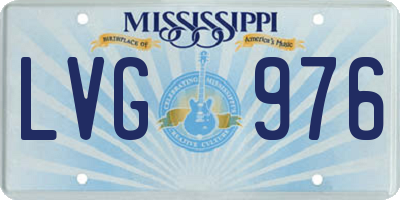 MS license plate LVG976