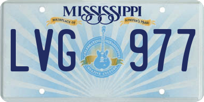 MS license plate LVG977