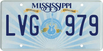 MS license plate LVG979