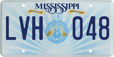 MS license plate LVH048