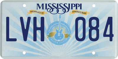 MS license plate LVH084