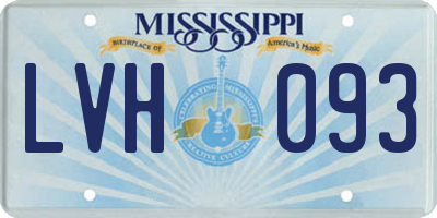 MS license plate LVH093