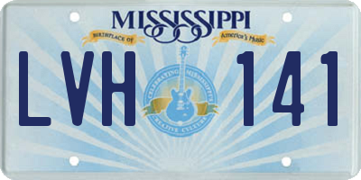 MS license plate LVH141