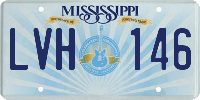 MS license plate LVH146