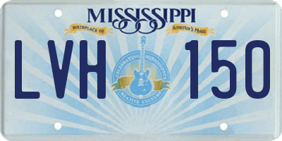 MS license plate LVH150