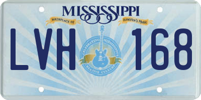 MS license plate LVH168