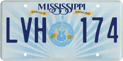 MS license plate LVH174
