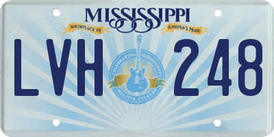 MS license plate LVH248