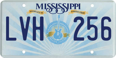 MS license plate LVH256